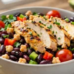 Dense Bean Salad with Chicken – High-Protein Healthy Lunch