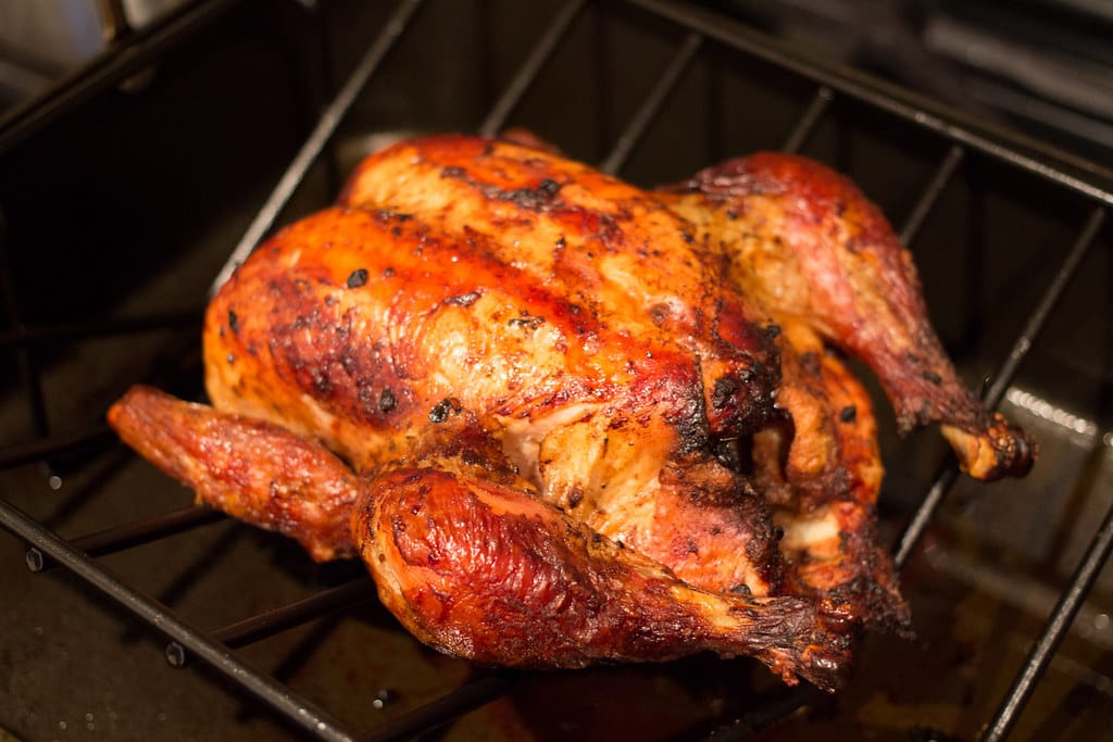 Pollo a la brasa, Peruvian-style roast chicken with crisp golden skin