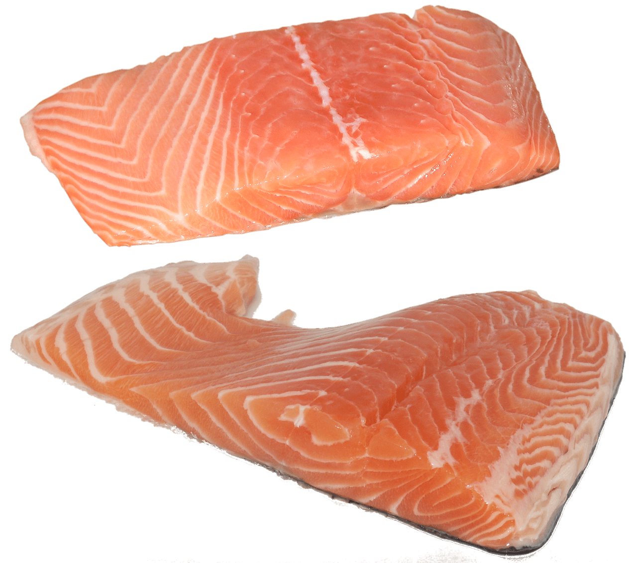 Raw salmon fillet ready to be seasoned and glazed before baking